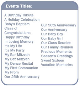 Special Events Titles